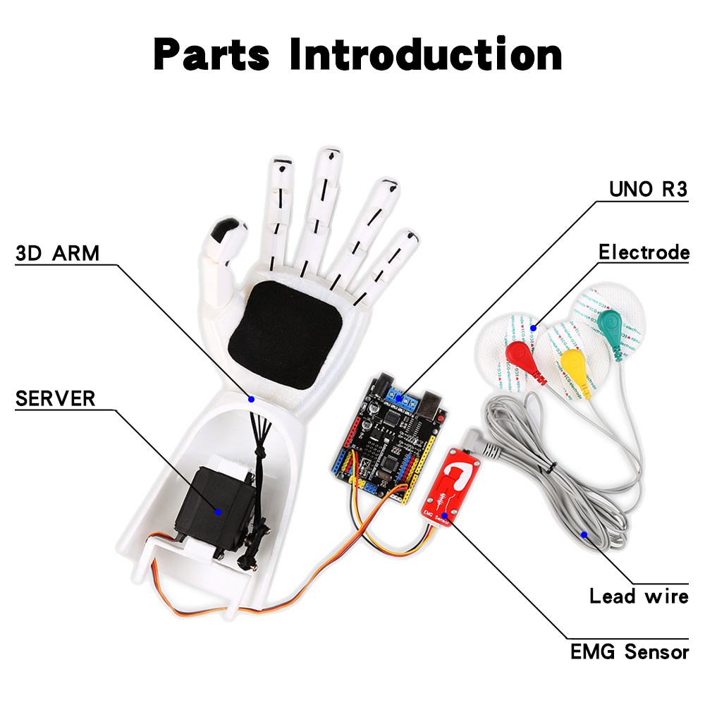 EMG Sensor Robotic Arm Electri - Science Project review and price