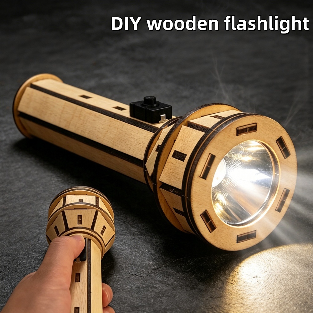 Wooden DIY Flashlight Puzzle K - Science Project review and price