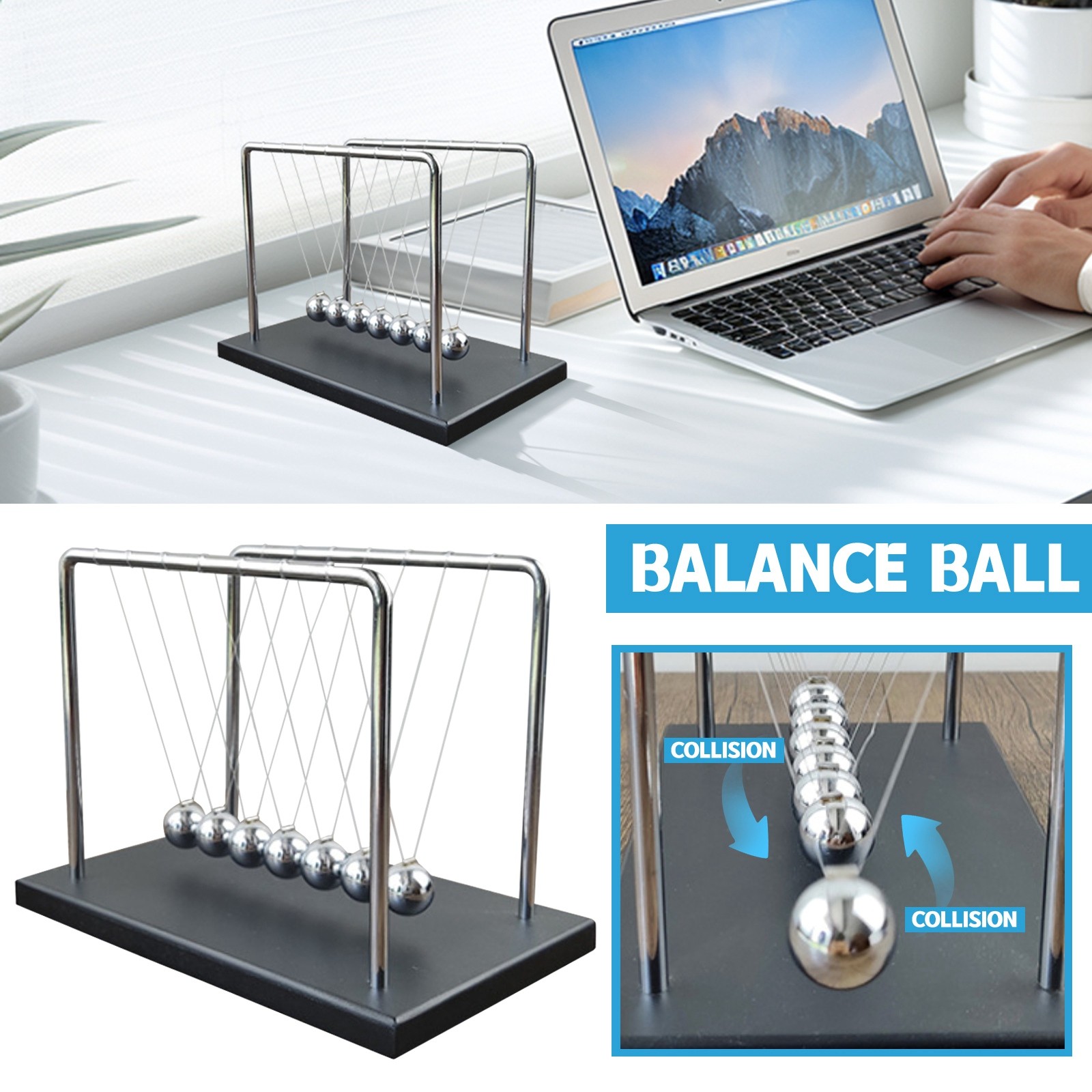7 Balls Mechanic Curve Newton  - Newton Cradle Large review and price