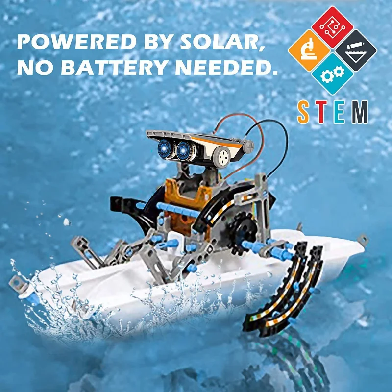 13-in-1 Solar Powered Robot Ki - Science Project Robot review and price