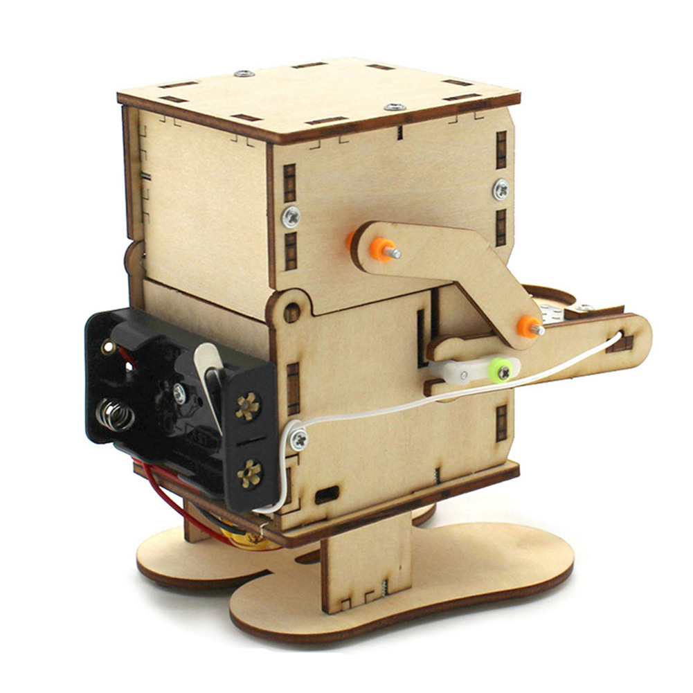 Wooden Assemble DIY Robot Eati - Science Project review and price