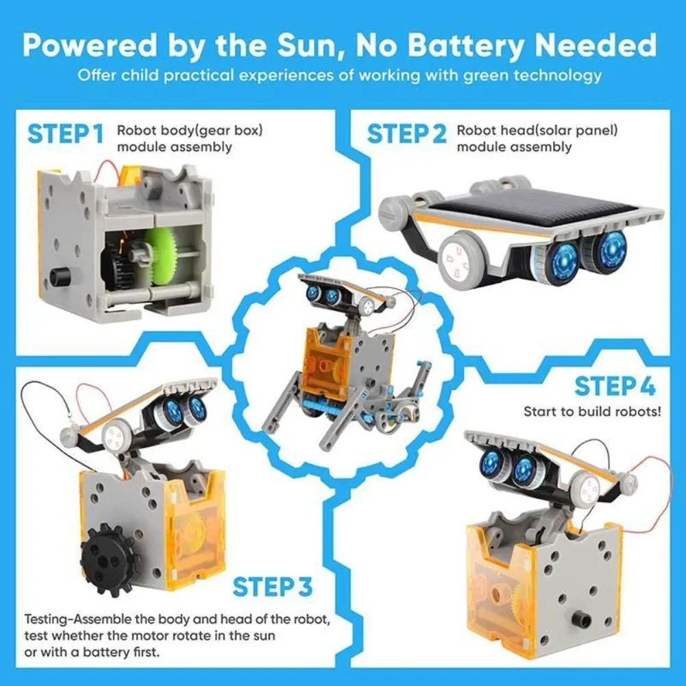 13 in 1 Solar Powered Robot Sc - Science Project Robot review and price
